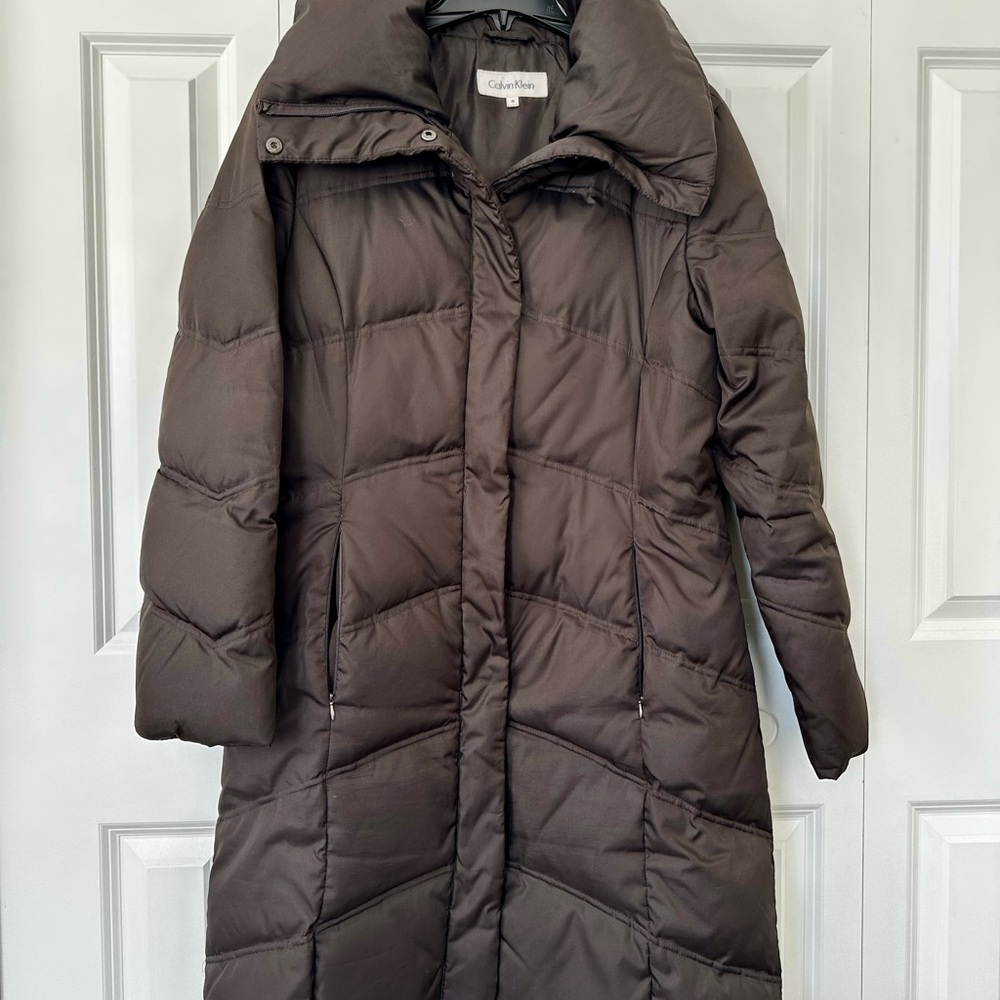 Calvin Klein Women's Dark Brown Puffer Jacket